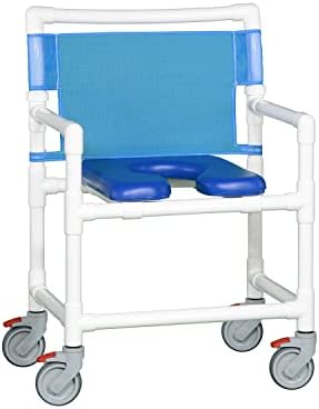 IPU VL OF9200 OS Oversize (Extra Wide) Rolling Shower Chair 400 LBS Capacity (Blue)