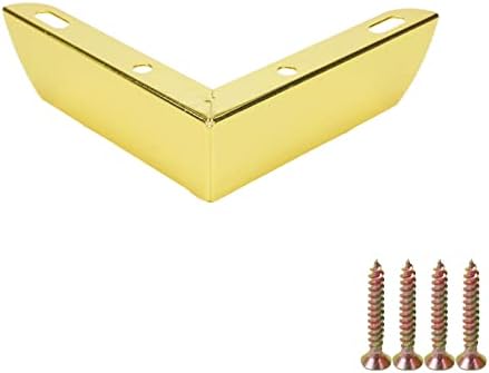 Bitray Metal Sofa Leg 2 Inch Height L Shape Furniture Leg Gold Sofa Legs Table Cabinet Cupboard Couch Leg Furniture Feet Replacement - 4pcs