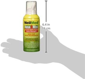 NeilMed NasaMist Hypertonic Extra Strength Saline Spray,Green 4.5 fl oz (Pack of 1)