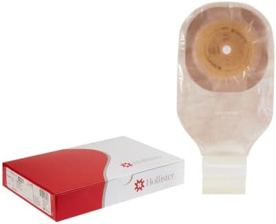 Hollister 8031 Premier 1-Piece 12” Drainable Ostomy Pouch & Flat FlexWear Skin Barrier, Pack of 10, Ultra-Clear