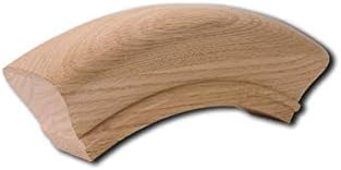 Red Oak 6010-8E 2-1/4 inch Width x 2-3/8 inch Tall Traditional Style Straight Wood Handrail for Stair Remodeling 8 feet Long