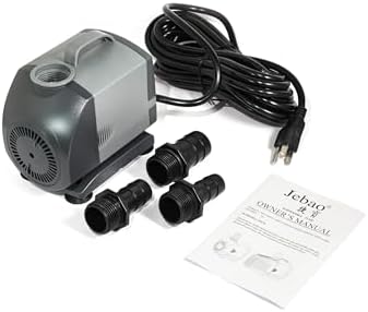 Jebao FA-5000 1200GPH Submersible Fountain Pump for Hydroponics, Aquaponics, Waterfall, Fish Pond