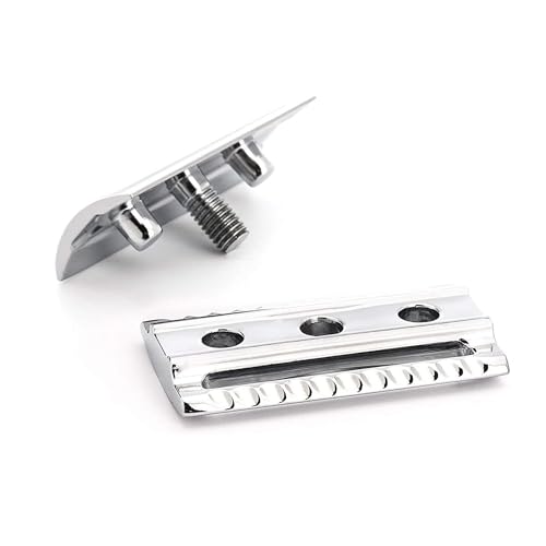 MÜHLE R89 Grande Double Edge Safety Razor for Men, Chrome, Closed Comb Head | Durable lustrous construction