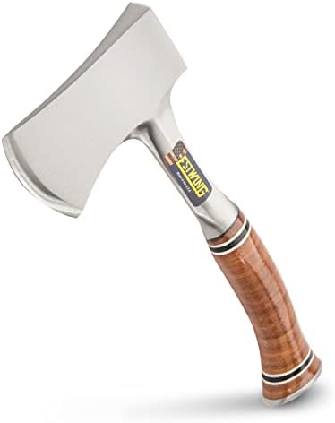 ESTWING Sportsman's Axe - 14" USA Made Special Edition Camping Hatchet with Forged Steel Construction & Genuine Leather Grip - E24ASEA | Made in USA, Outdoor Versatility, Genuine Leather Grip, Forged In One Piece, Heavy Duty Sheath