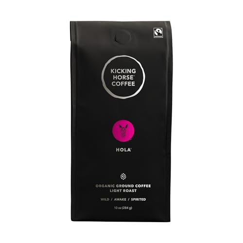 Kicking Horse Coffe, Three Sisters, e, Medium Roast, Ground, 10 oz - Certified Organic, Fairtrade, Kosher Coffee