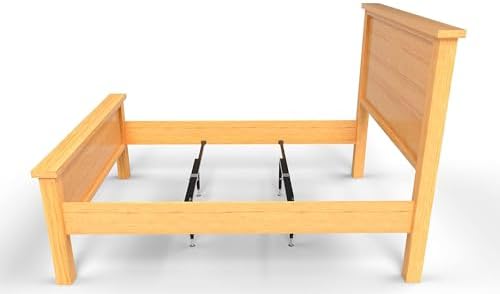 Bed Slats Center Support System | Adjustable Length & Height Tubular Steel with 4 Legs | Fits Full, Queen, King & California King Bed Frames