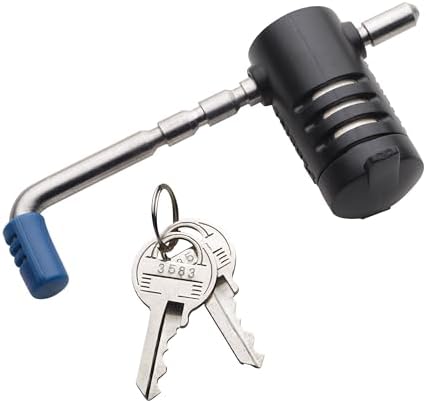 Master Lock Adjustable Coupler Lock Stainless Steel Trailer Hitch 2847DAT | Keyed trailer hitch helps secure RVs, trailers & towing gear