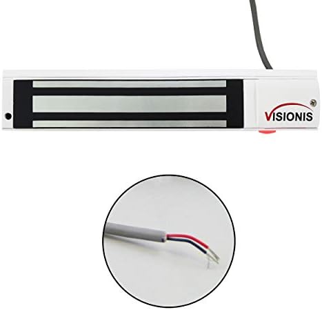 Visionis FPC-5192 600lbs Indoor Electromagnetic Lock with 600 lbs L and Z Bracket for Inswinging Door Access Control Maglock