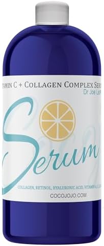 Dr Joe Lab #1 Vitamin C & Collagen Complex Serum Bulk - Multiple Purposes Face Skin Ultra Hydrating Rejuvenating Instant Moisturizer COCOJOJO (4 oz)