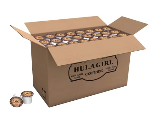 Hula Girl 100% Kona Coffee, Single Serve for Keurig K-Cup Brewers, Medium Roast, Works in the New K2
