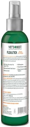 Vet's Best Flea & Tick, Mosquito, Yard & Kennel Spray for Dogs, 32 oz | Plant-Based Yard Treatment, Kills Fleas, Ticks & Mosquitoes, Ready-to-Use Hose Attachment, Safe for Plants, Made in USA