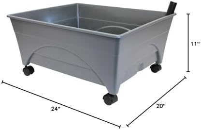 Emsco Group City Picker Raised Bed Grow Box – Self Watering and Improved Aeration – Mobile Unit with Casters - Slate