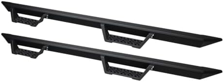 Matte Black Modular Drop Step Side Nerf Bars Rail Running Boards Compatible with 07-21 Toyota Tundra CrewMax (Crew) Cab