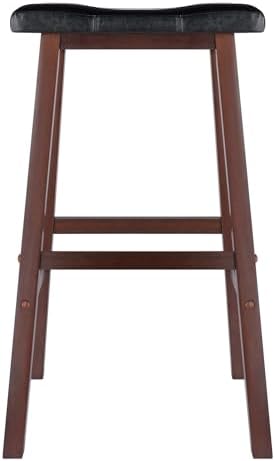 Winsome Mona Stool, 24", Antique Walnut