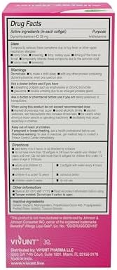 AXIV Allergy Relief Softgels, Antihistamine Medicine & Cold Symptom Relief, Dye-Free Liquid Gels, 25 mg Diphenhydramine HCl, Runny Nose, Sneezing, 24 Count (24 Softgels)