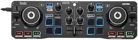 Hercules DJControl Starlight | Pocket USB DJ Controller with Serato DJ Lite, Touch-Sensitive Jog Wheels
