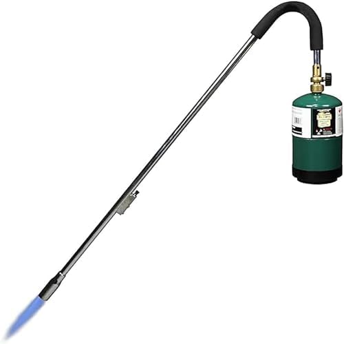 KOMAN Weed Torch Propane Burner, 35" Long Arm, Self-Ignition, Fuel by 1LB /5-40LB Propane Tank, for Roofing, Weeding