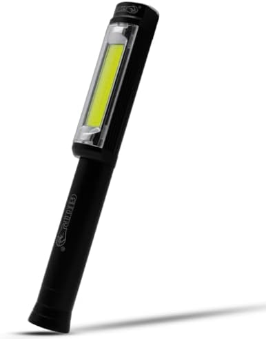 Grip Wide Beam COB Pen Light - 3 Modes: 400 Lumens, 160 Lumens, Blinking Red - Magnetic Bottom - Home, Garage, Workshop