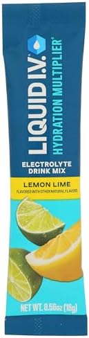 Liquid IV, Lemon Lime Hydration Drink Mix, 0.6 Ounce
