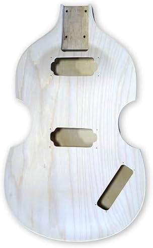 DIY Electric Violin Bass Guitar Kits SVL Style Electric Bass Guitar Kits Basswood Body Maple neck
