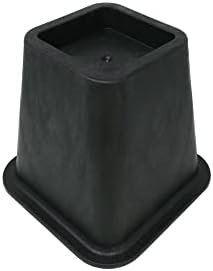 Shepherd Hardware 9523 6-Inch Molded Bed Risers, Black Finish, 4-Count