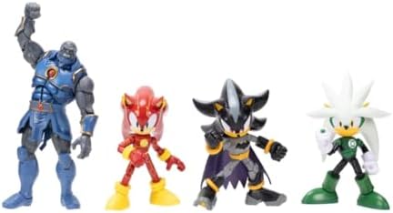 DC x Sonic Power vs Speed Action Figure Multipack, Officially Licensed by Jakks Pacific, Includes 7" Darkseid Classic Action Figure