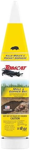 Tomcat Mole & Gopher Repellent Granules, 4 lbs. | Mole Repellent Granules Formulated with Castor Oil, For Lawns
