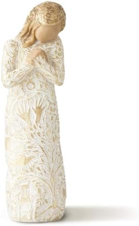 Willow Tree Quietly, Sculpted Hand-Painted Figure | Cast from a Susan Lordi Original Carving, Gift Offering Comfort, Peace, Support and Inner Strength, Includes Enclosure Card