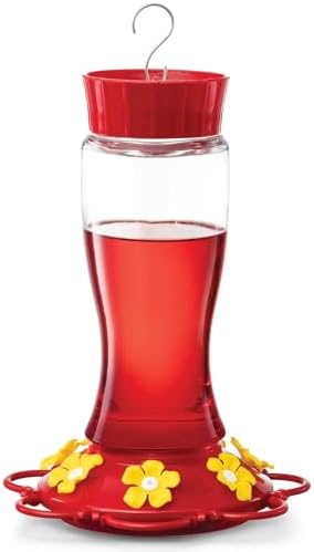 Hummingbird Feeder [Set of 2] Leakproof Clear Plastic 10 oz Wide Mouth.