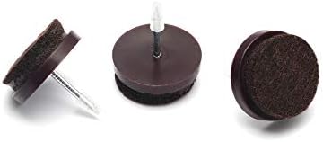 Furniture Felt Pads Nail-on Heavy Duty Felt Pad Chair Sliders Round Chair Leg Floor Protectors 1" Furniture Leg Protector 24 Pack