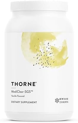 THORNE - MediClear-SGS - Rice & Pea Protein Powder Supplement with Antioxidants & a Complete Multi-Vitamin & Mineral Profile - Daily Detox Support* - Chocolate - Third-Party Certified - 21 Servings