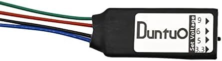 Adjustable DC Step-Down Converter 12V to 3.3V/5V/6V/9V Voltage Adapter | 4 Selectable Voltage Outputs, Hard Wired Voltage Regulator for Dash Cam