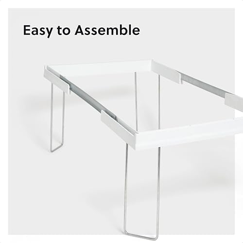 Smead Adjustable Hanging File Folder Frames, 13” W x 9.25” H x 16”-24” L, White and Silver, Letter Size (64850)