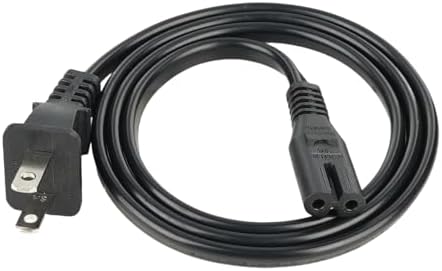 AC Power Cord for Sony PS5/PS4/PS3 Slim, Xbox Series S/Series X, Xbox One S/One X, 2 Prong C7 Universal TV Power Cable Replacement