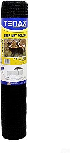 Tenax Garden Netting - Heavy Duty Deer Netting, Pack of 3-7 ft x 100 ft - Black Plastic