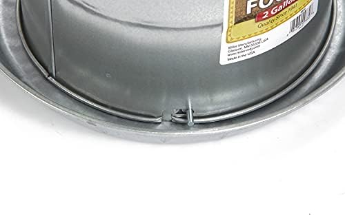 Little Giant® Double Wall Metal Poultry Fount | Poultry Waterer | Heavy Duty Galvanized Steel Waterer | Made in USA (Silver, 3 Gallon)