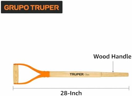 Truper Replacement Handle for Classic Shovel with Y Grip, 28-Inch Wood Handle, Anti-Rotation Fixing System (Model MG-PY / 15900)