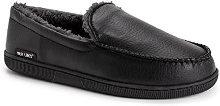 Muk Luks Men's Moccasin-Black Slip-On Loafer