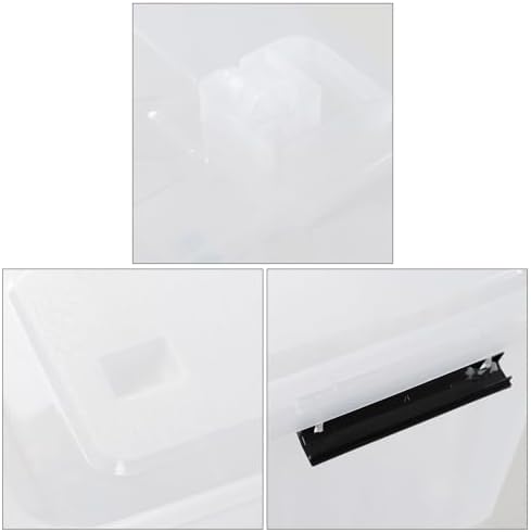 30L Plastic Storage Bin with Lid, Stackable Clear Container
