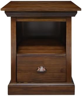 Lincoln Nightstand with Pull-Out Concealed Bottom Shelf, Concealment Furniture