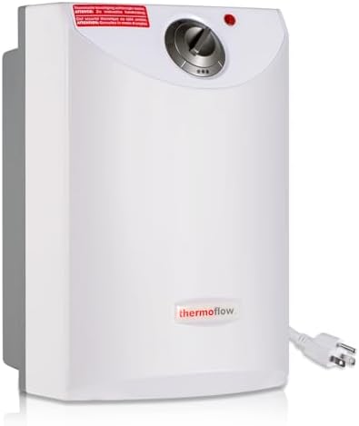 Thermoflow Electric Mini Tank Water Heater, 4.0 Gallon 120V Corded Under Sink Small Hot Water Heater for Point of Use Instant Hot Water