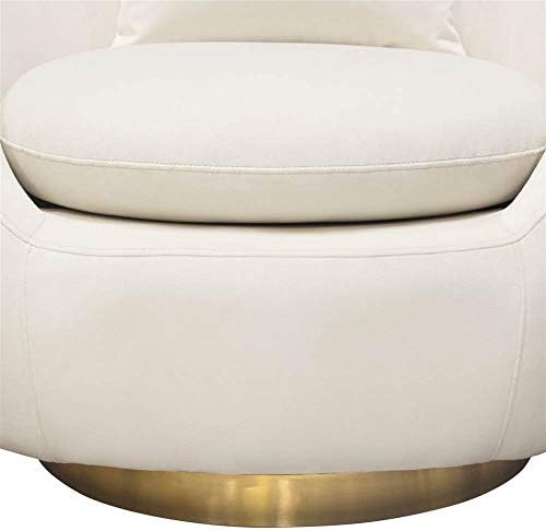 Diamond Sofa Swivel Accent Chair in Light Cream