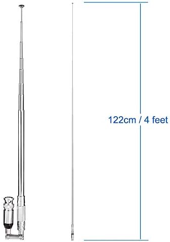 Bingfu 20-1300MHz Police Scanner Antenna 8 Section Telescopic BNC Male Compatible with Uniden Bearcat Whistler Radio Scanner Cobra Midland Portable