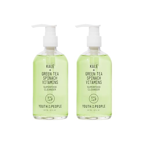 Youth To The People Superfood Cleanser - Kale + Spinach Hydrating Face Wash | Antioxidant-Rich Daily Facial Cleanser - Refillable, pH-balanced, Non-drying, Gentle Makeup Remover, All Skin Types, Vegan
