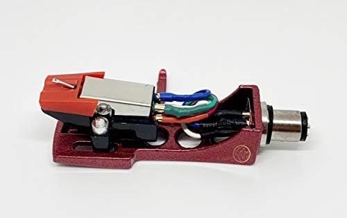 Red Headshell, mount, cartridge and stylus, elliptical needle for Numark TT100. TT200, TT500, TT1510, TT1529, TT1550, TT1520, TT1600, TT1610, TT1625