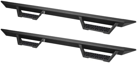 Matte Black Modular Drop Step Side Nerf Bars Rail Running Boards Compatible with 05-21 Frontier / 09-12 Suzuki Equator Crew Cab