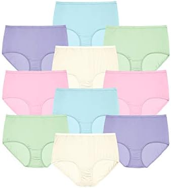 Comfort Choice Plus Size Full Coverage Nylon Brief 10-Pack