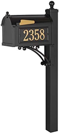 Whitehall Products 16536 Deluxe Mailbox Package, Black