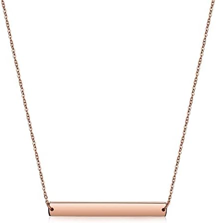 Multi Gold Bar Necklace for Women Vertical/Horizontal Bar Pendant Necklaces with Adjustable Chain Necklace Adult Jewelry