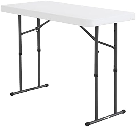 Lifetime Commercial Height Adjustable Folding Utility Table, 4-Foot